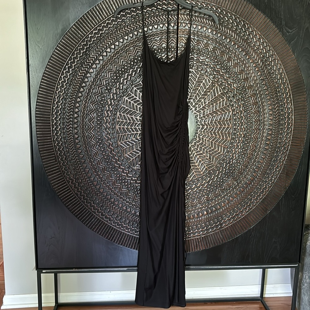 NEW Reformation black midi dress small